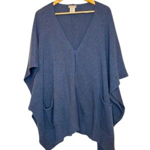 Note di Anita Wool Cashmere Blend Thin Knit Poncho Style Sweater Women’s L/XL